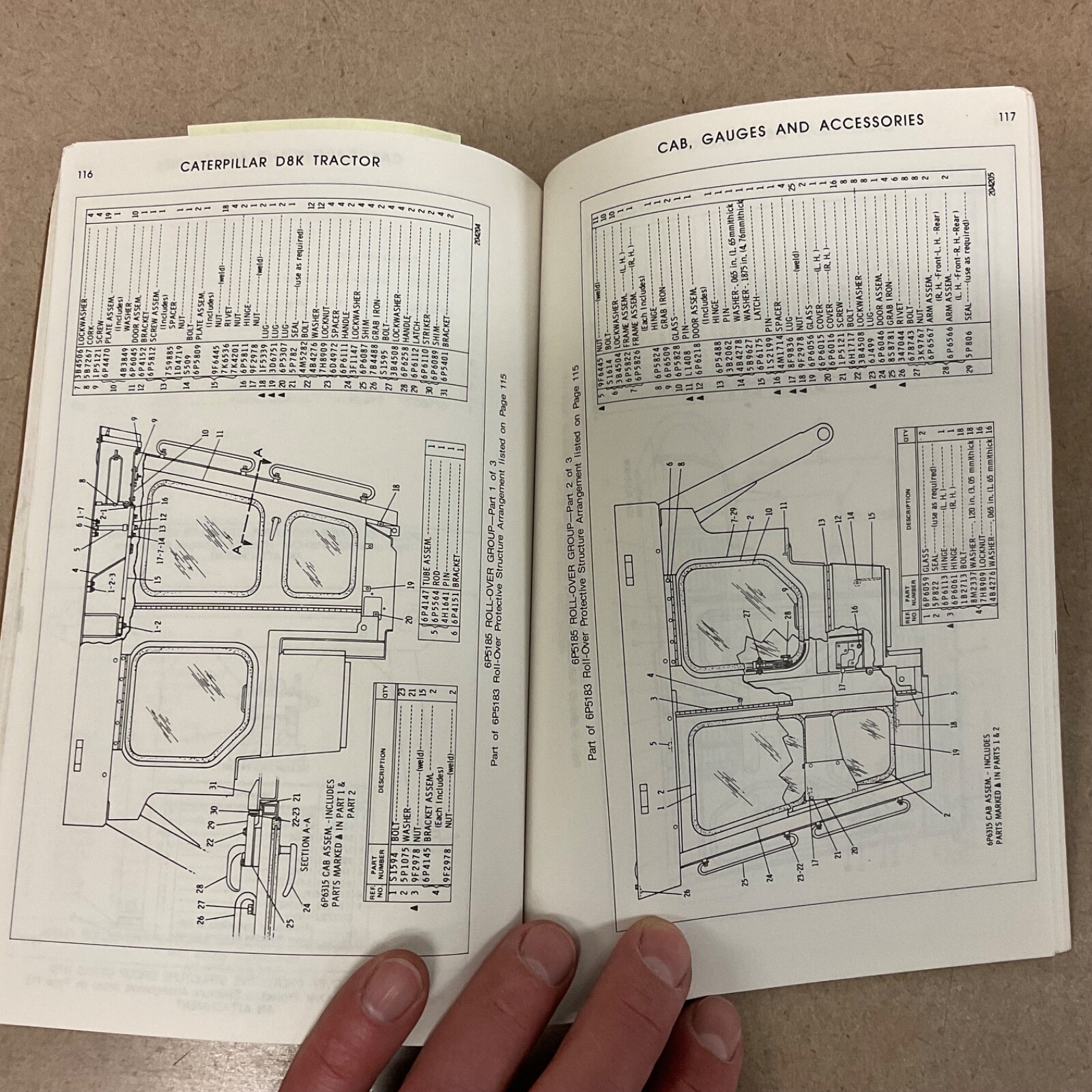 CAT Caterpillar D8 D8K PARTS MANUAL BOOK CATALOG TRACTOR BULLDOZER sn 77V1 & UP