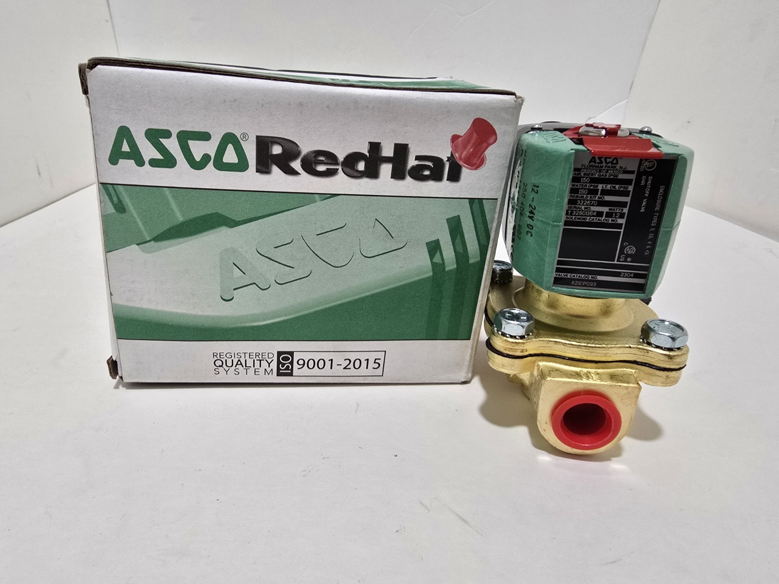 Asco Redhat 8210P093 12-24/DC, 3/8″ NPT Solenoid Valve Normally Closed 0-150 PSI