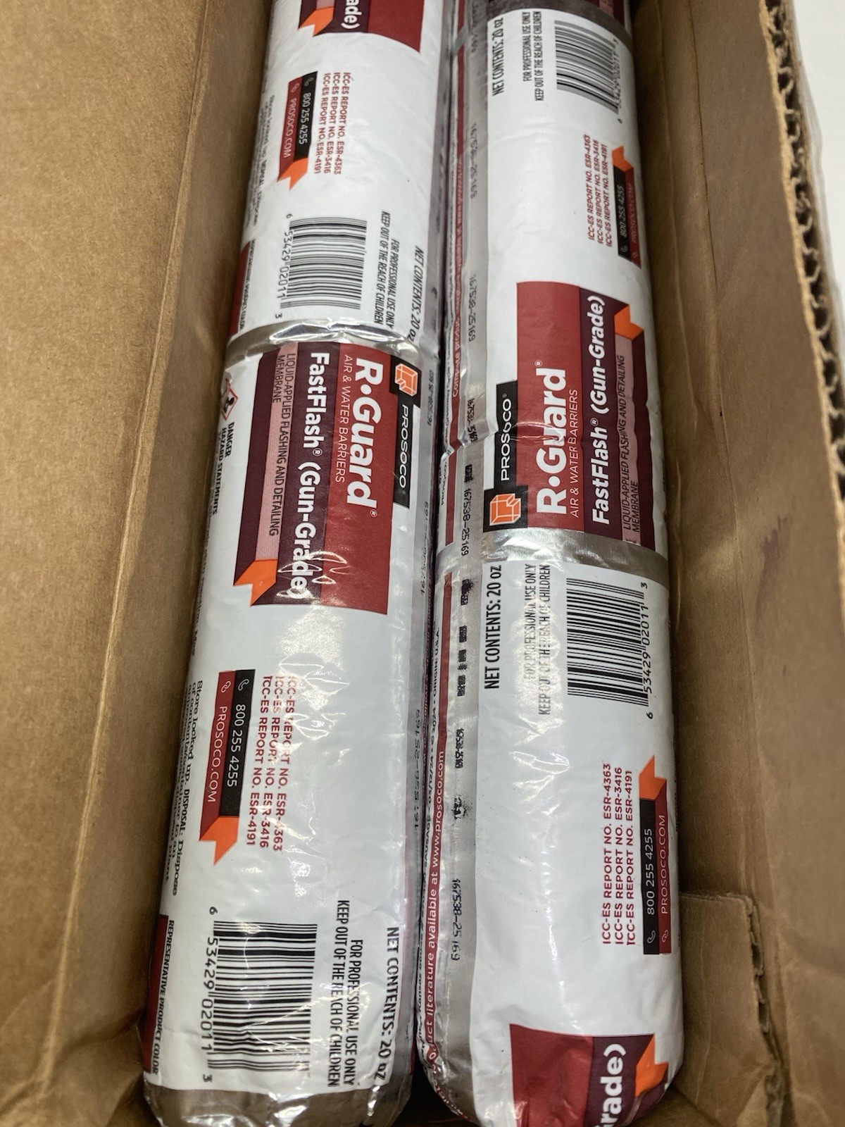 4 X 20oz Sausage PROSOCO R-Guard FastFlash, Liquid Flashing Membrane, 70400
