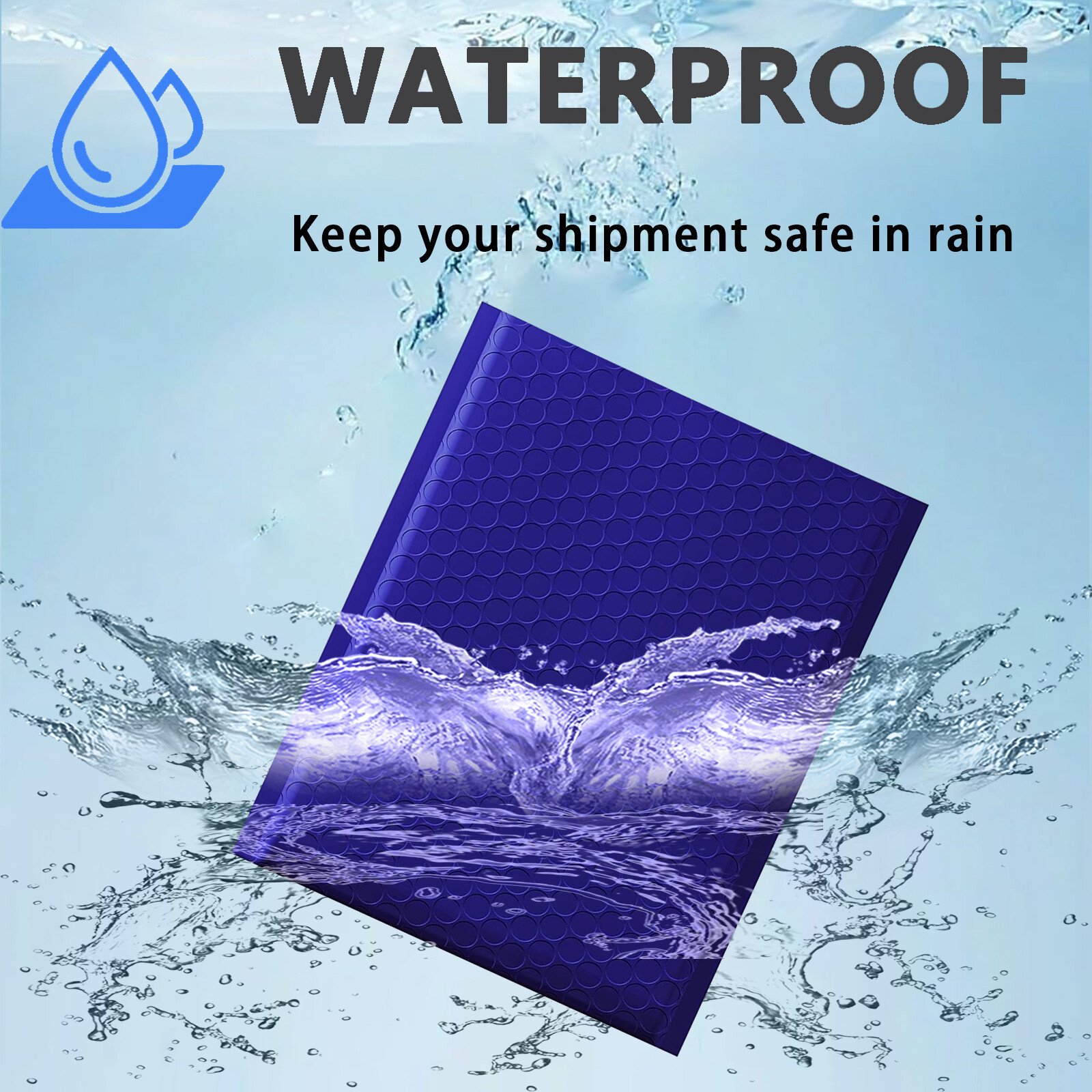 #2 8.5×12 .8.5×11 Poly Bubble Mailer Padded Envelope Bag Premium Navy Blue