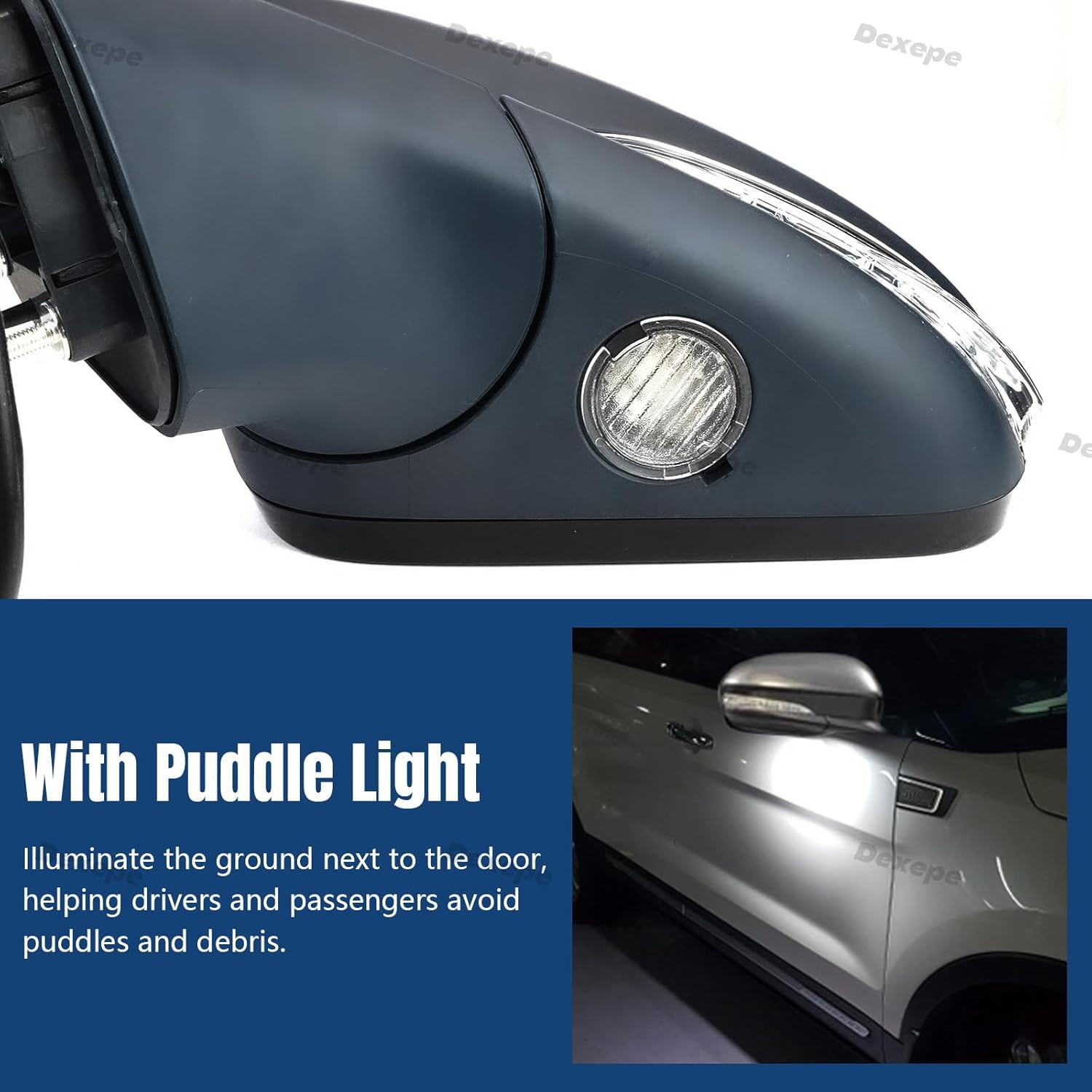 Driver Side Mirror Assembly Compatible with Ford Fusion Sedan 2013-2014 S S Hyb