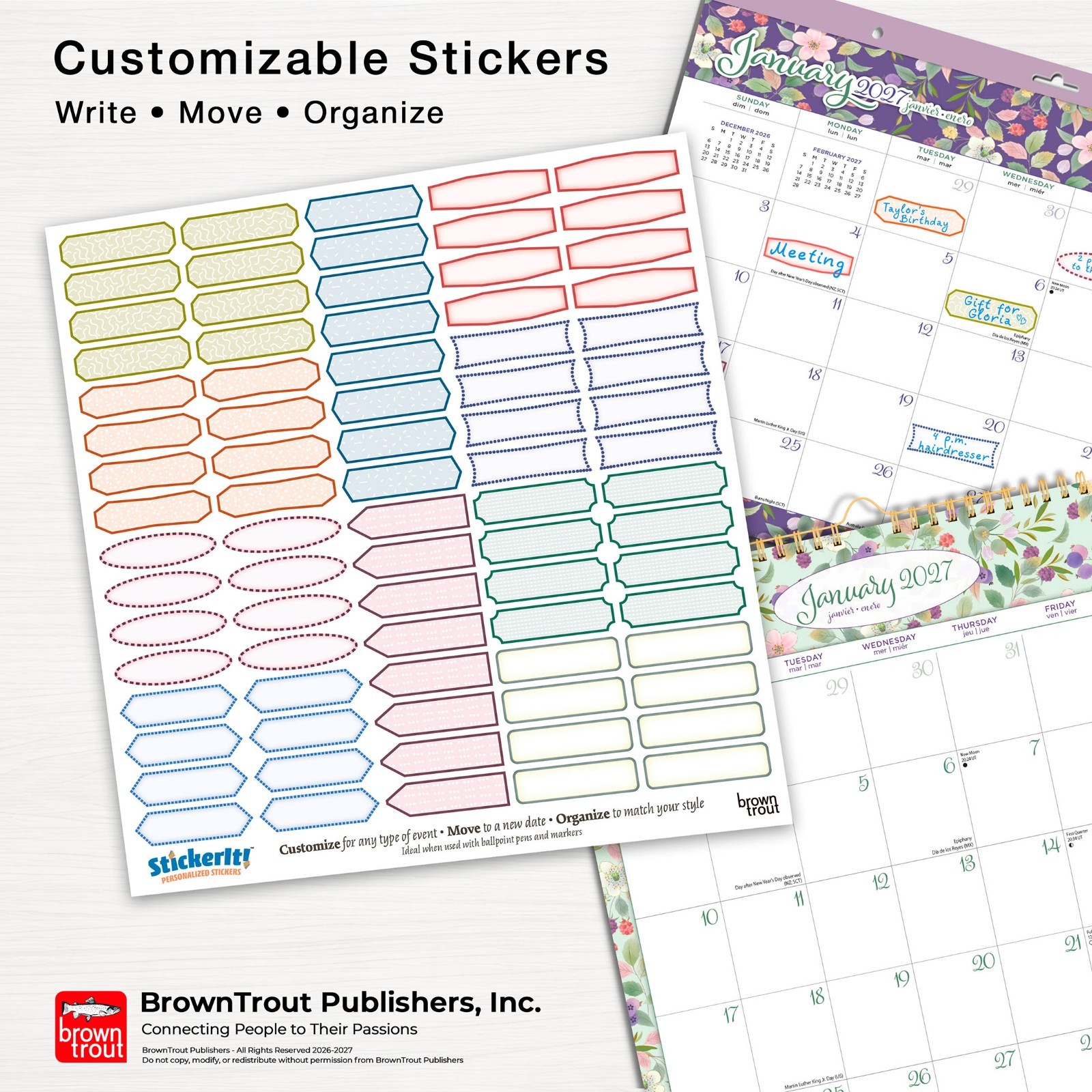 Turnowsky 2027 Gift Collection | Desk Pad, Wire-O Calendar, Pocket Planner