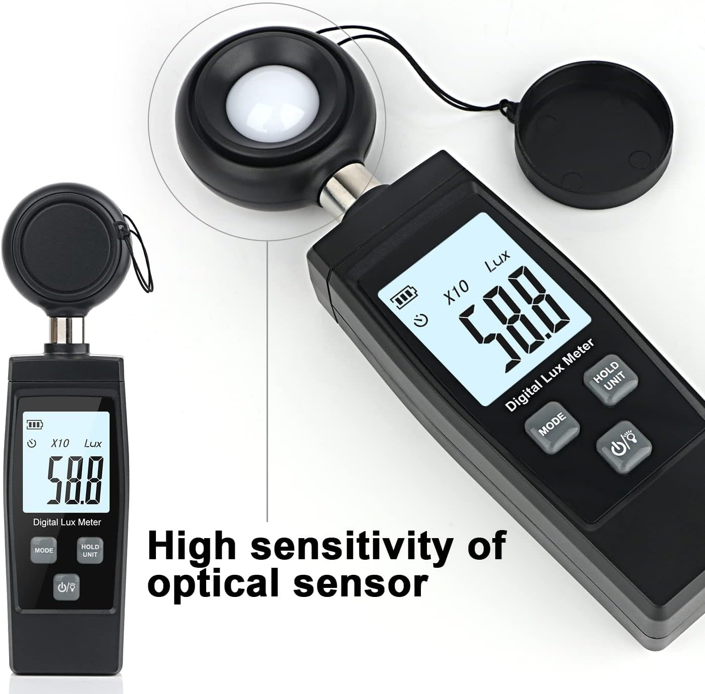 Light Meter, Handheld Lux Meter for Ambient Light Intensity Monitoring, Digital