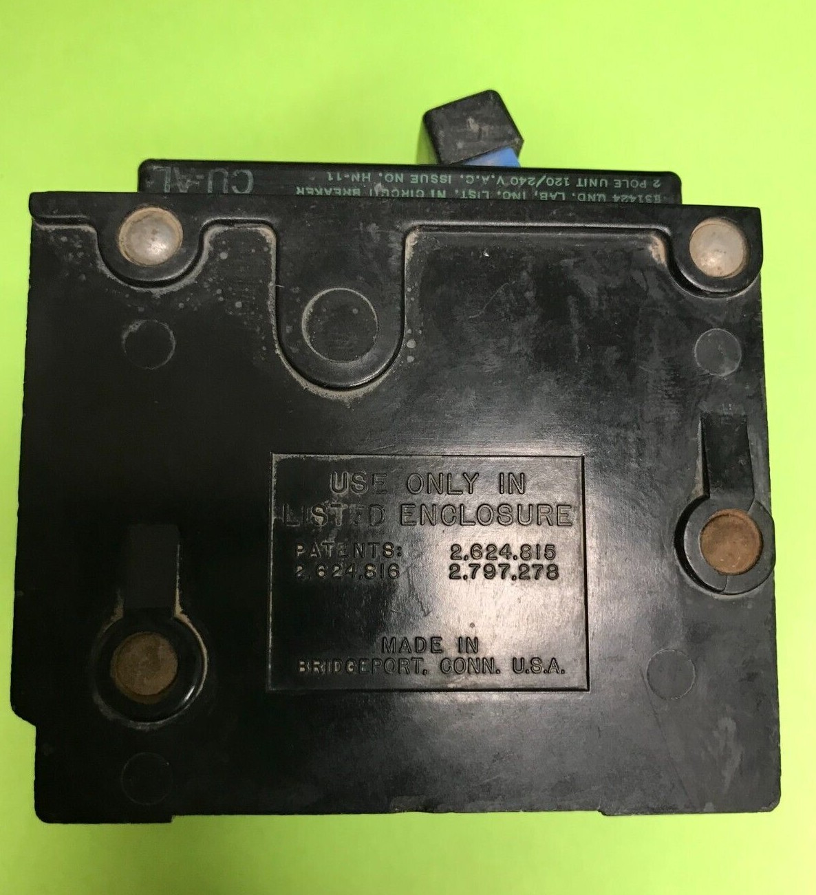 BRYANT BR215 2 POLE 15 AMP PLUG IN COMMON TRIP CIRCUIT BREAKER