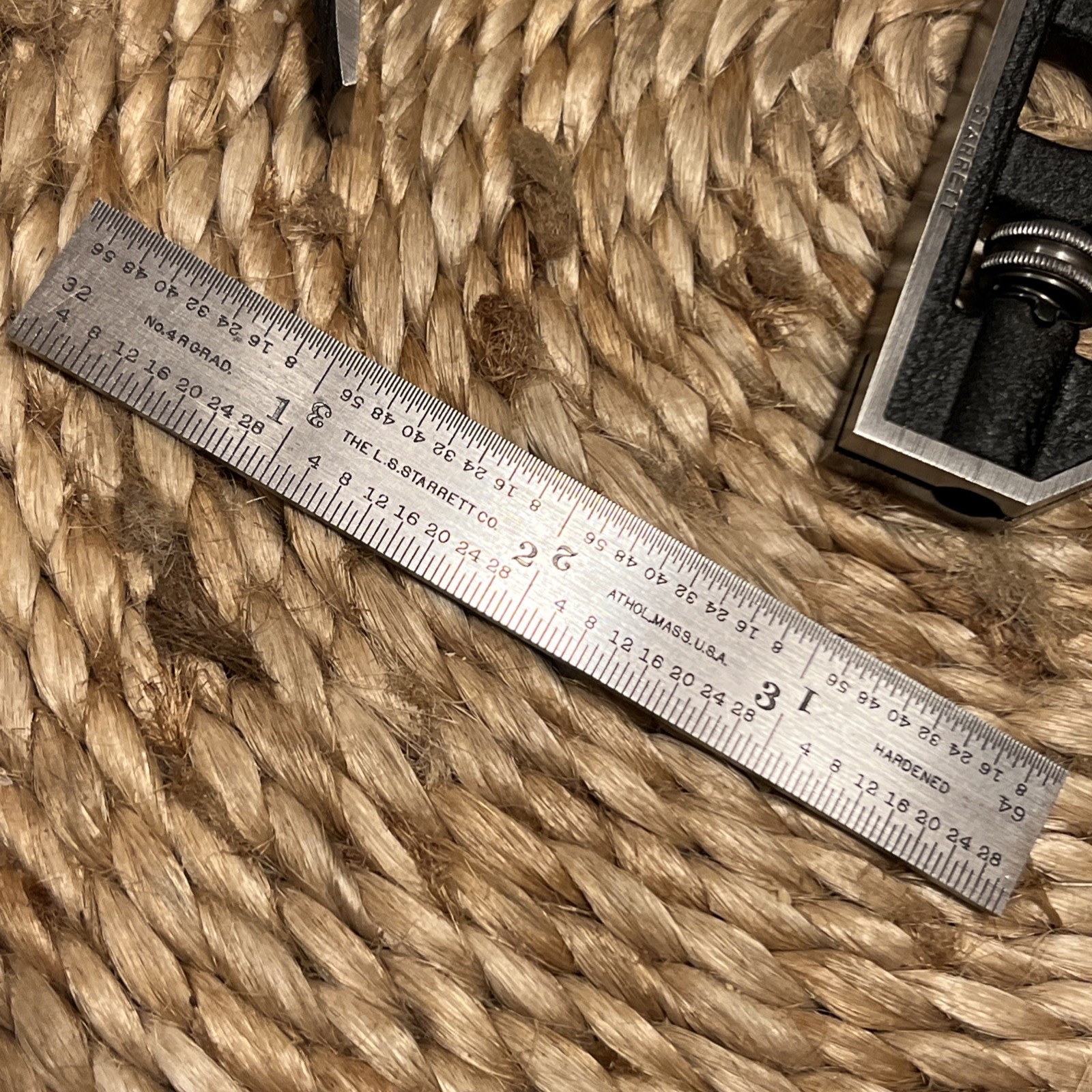 NOS Starrett 11HC 4R 4″ Combination Square 19/32″W Blade Square & Center Head