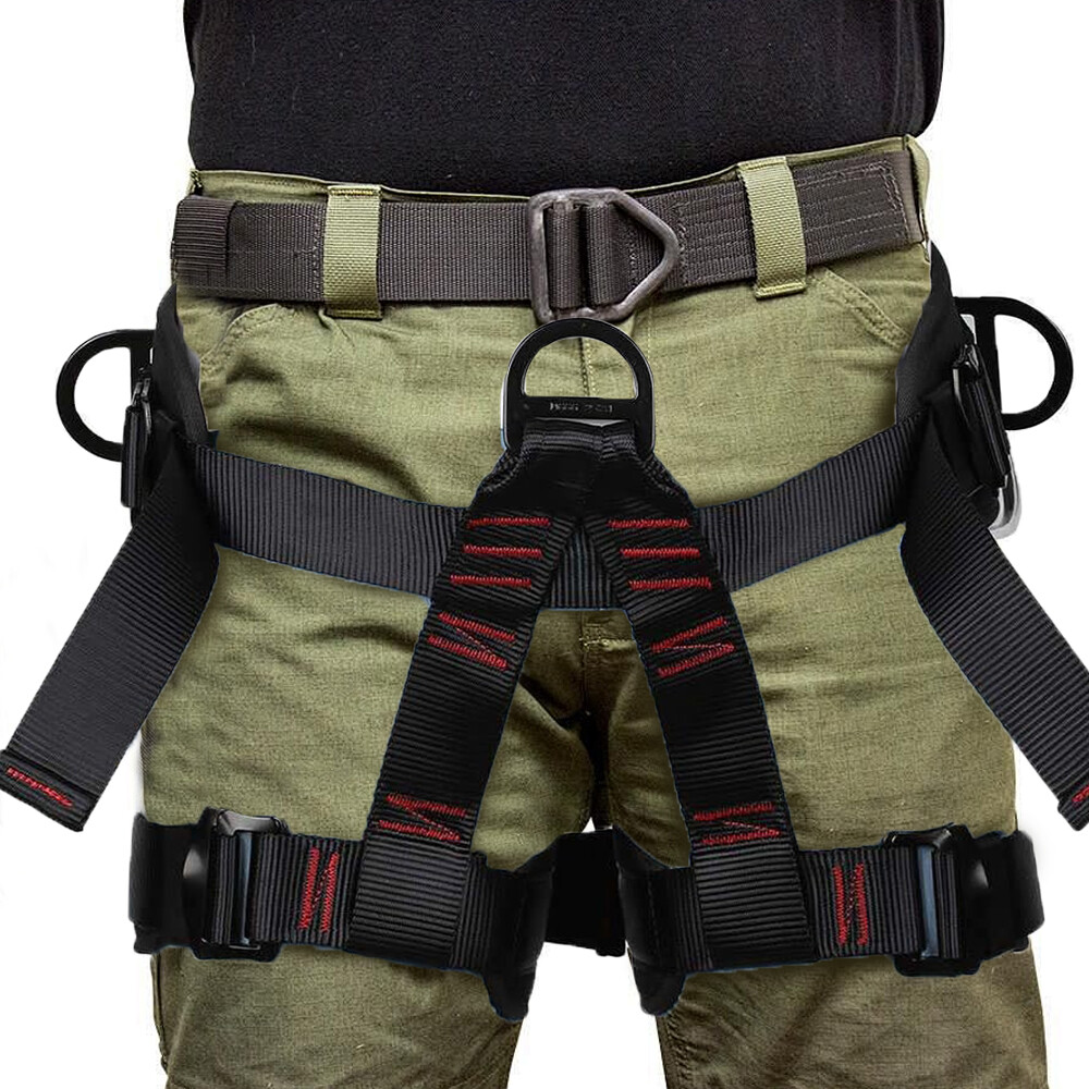 Rock Climbing Harness Strap Falling Protection Heavy Duty 25kN Harness Outdoor