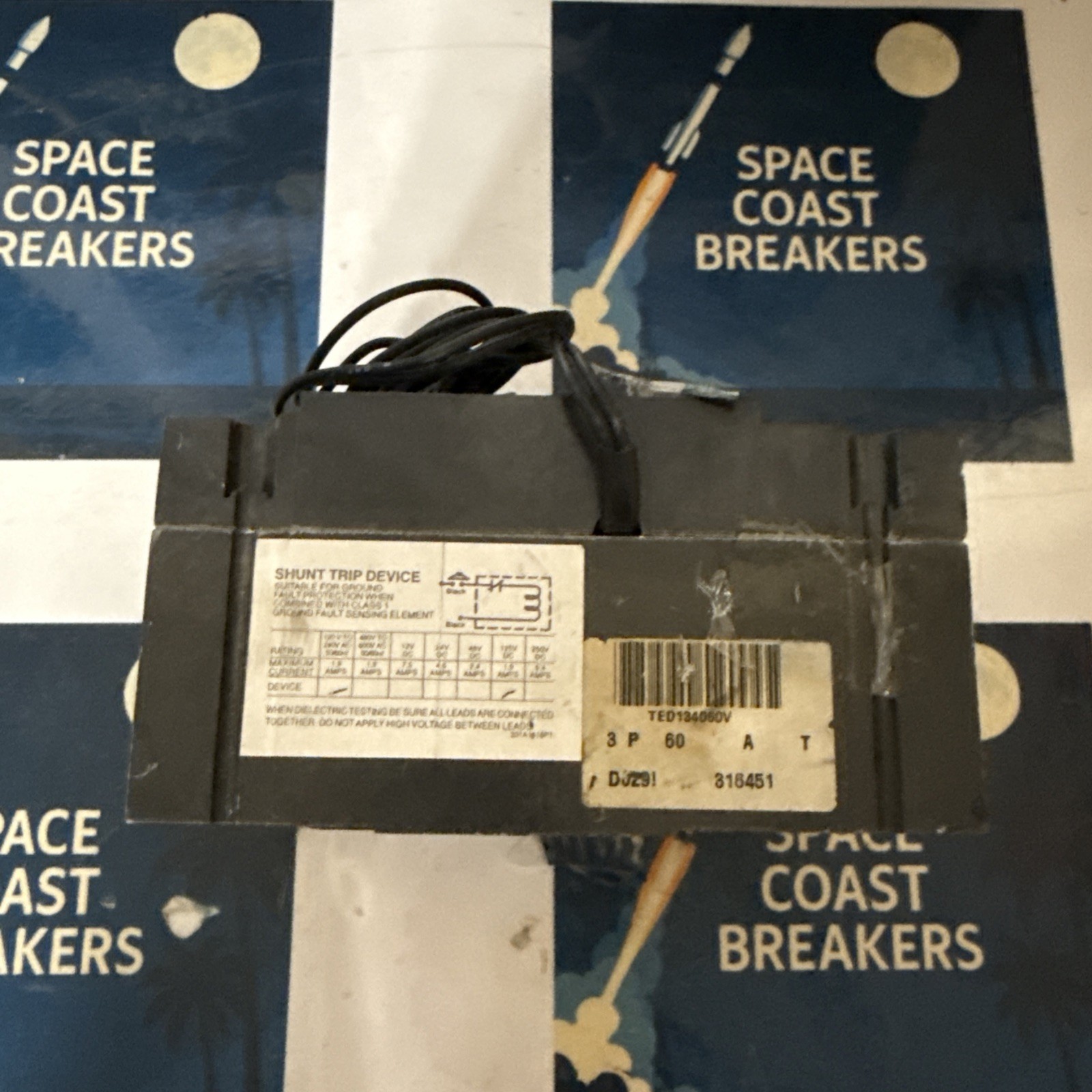 TED134060V~GE TED134060V 60A 3P 480V 18KA Circuit Breaker-Used