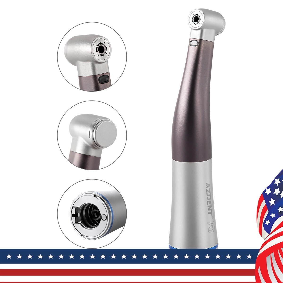Dental LED Brushless Electric Micro Motor 1:5 Increasing Contra Angle Handpiece