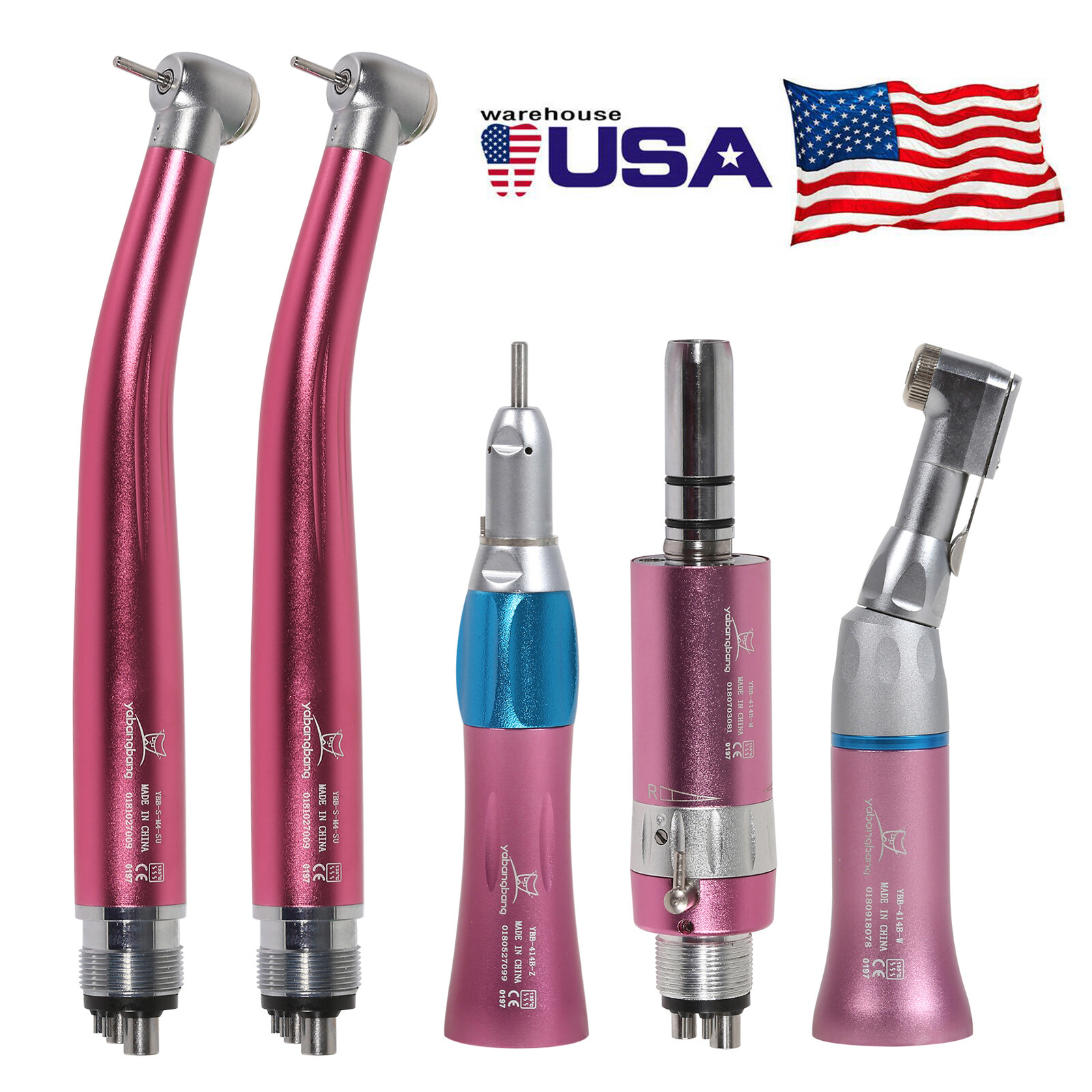 Pieza de Mano Dental Estilo NSK Alta Baja Velocidad 4H / 2H Kit Turbina de Aire