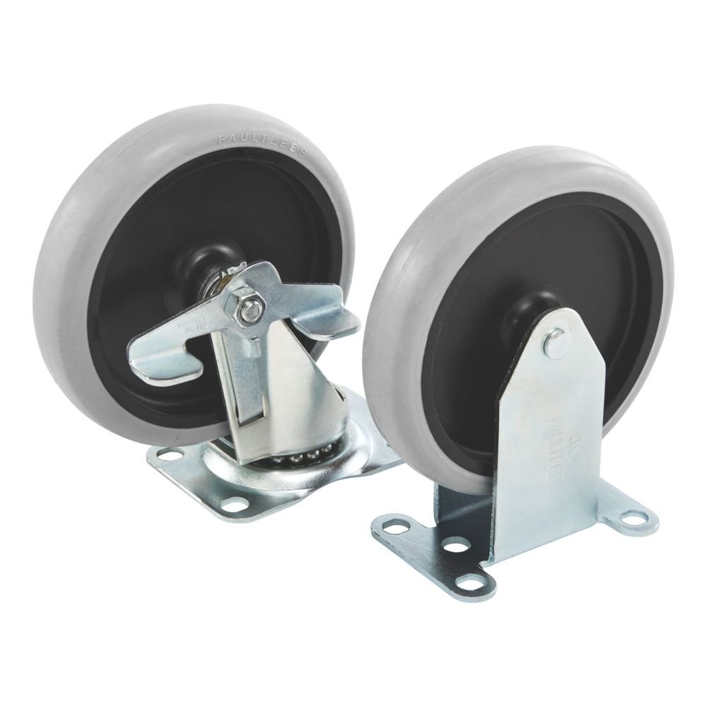 Rubbermaid Heavy Duty Utility Cart Replacement Casters 125 lbs Locking TPR 4 …