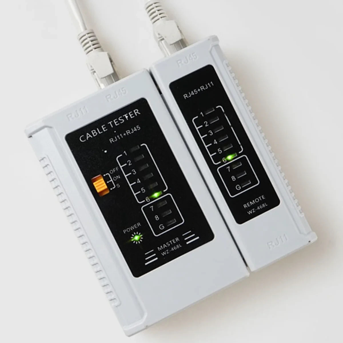 Network Cable Tester Test Tool RJ45 RJ11 RJ12 CAT5 CAT6 UTP USB LAN Wire White