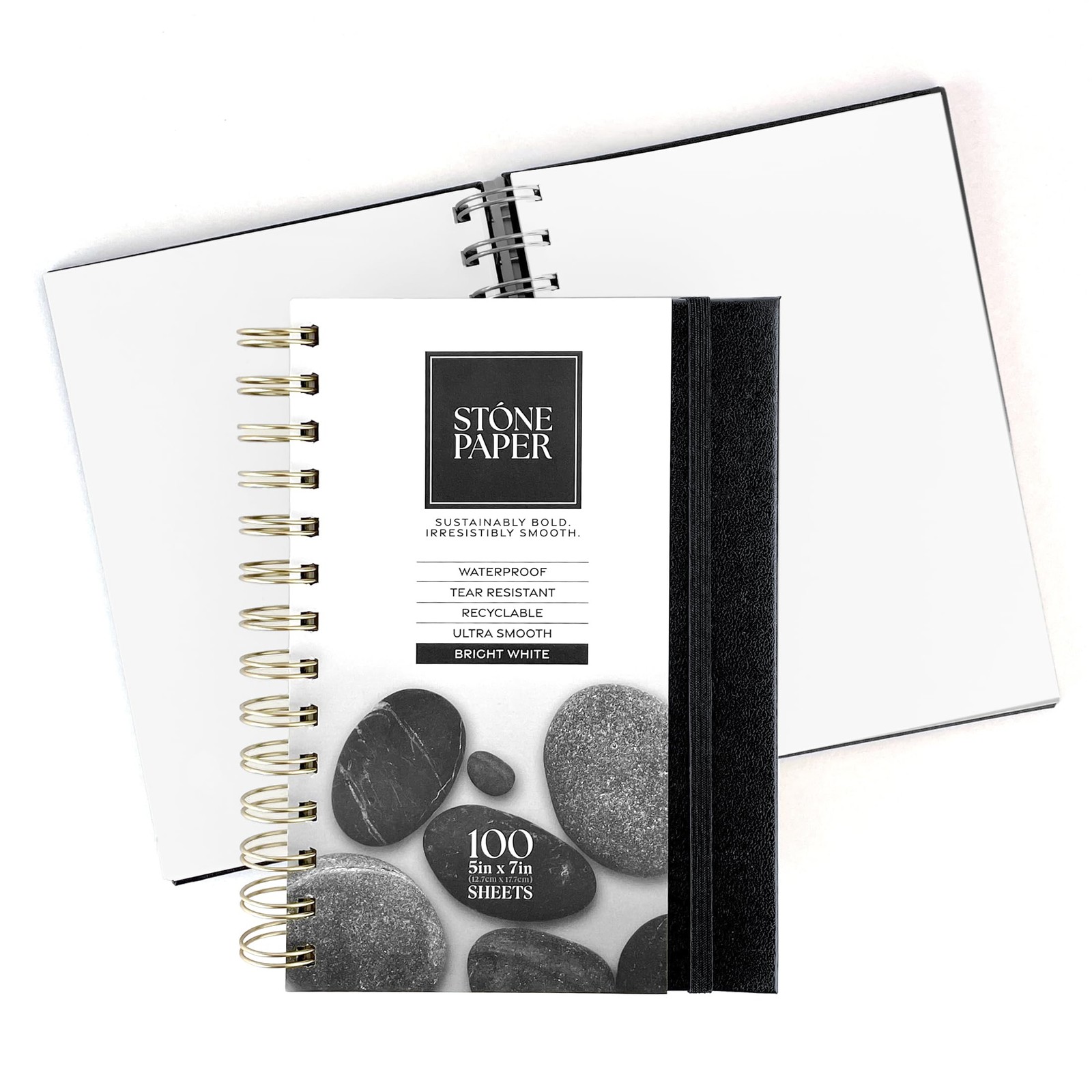ArtSkills Stone Paper Sketchbook, Spiral Bound 5×7, Black