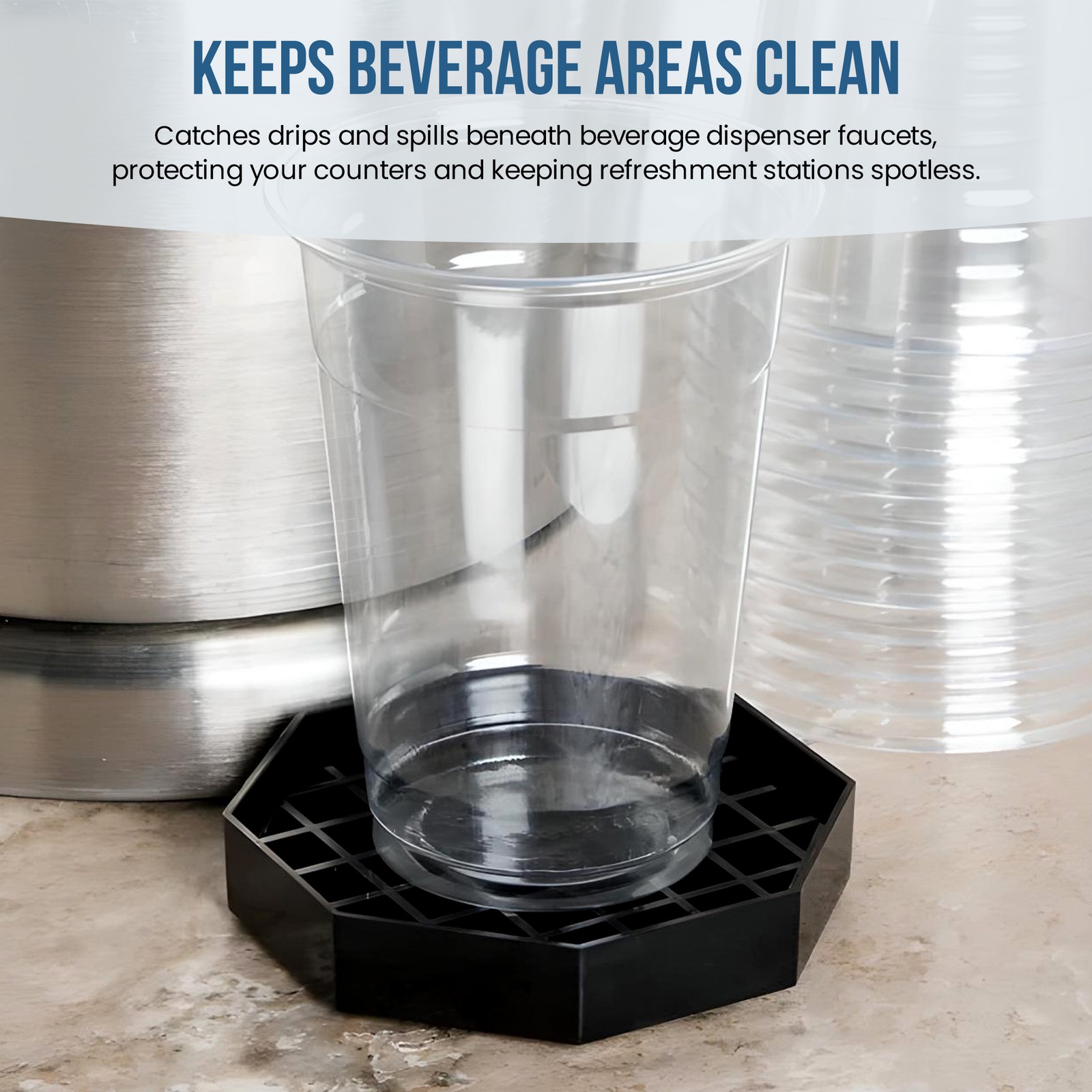 OCS Parts 2-Pack 4″ Plastic Coffee Countertop Drip Trays | Dishwasher Safe