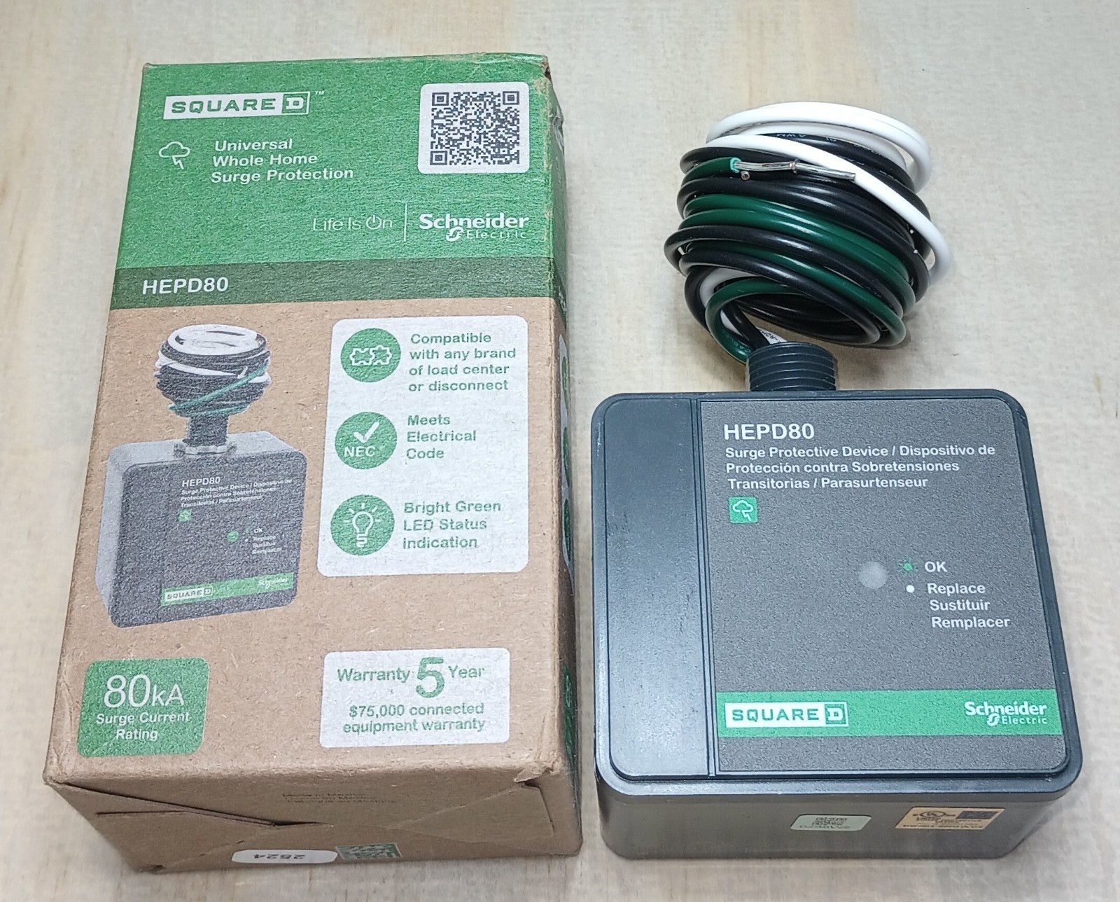 Square D by Schneider HEPD80 Surge Protection Device