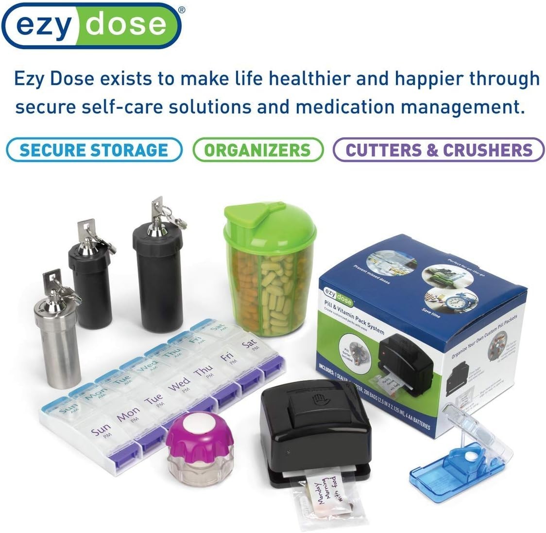 Ezy Dose 31-Day Daily Disposable Cards Case of 500 USE WITH Cold Seal System