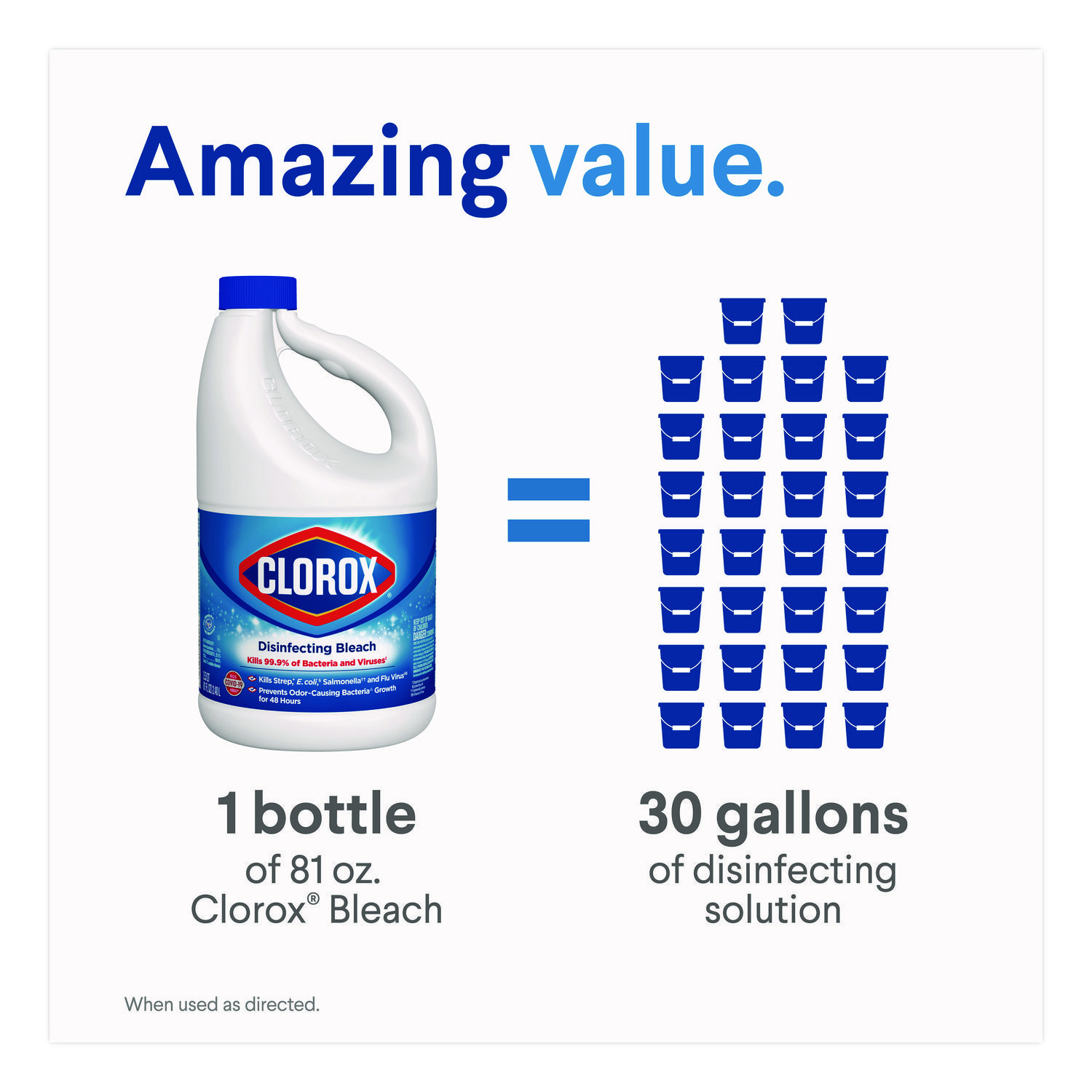 REGULAR BLEACH WITH CLOROMAX TECHNOLOGY, 81 OZ BOTTLE, 6/CARTON