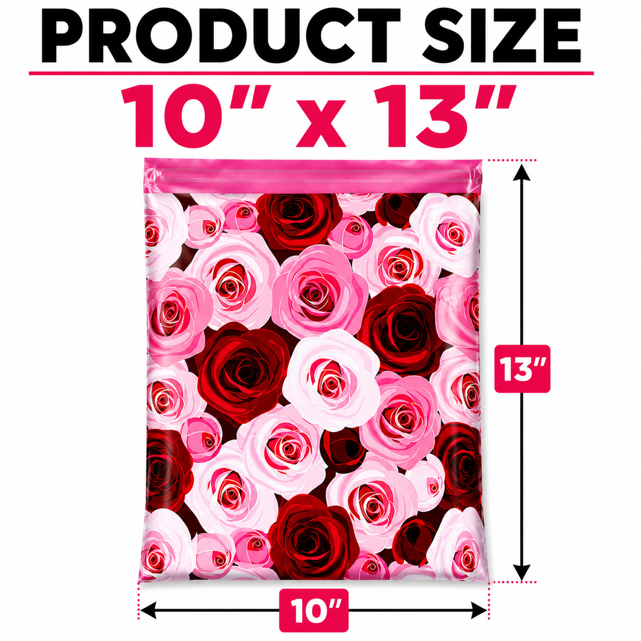 Roses Poly Mailers 10×13 Designer Shipping Bags Self Seal Boutique Mailers
