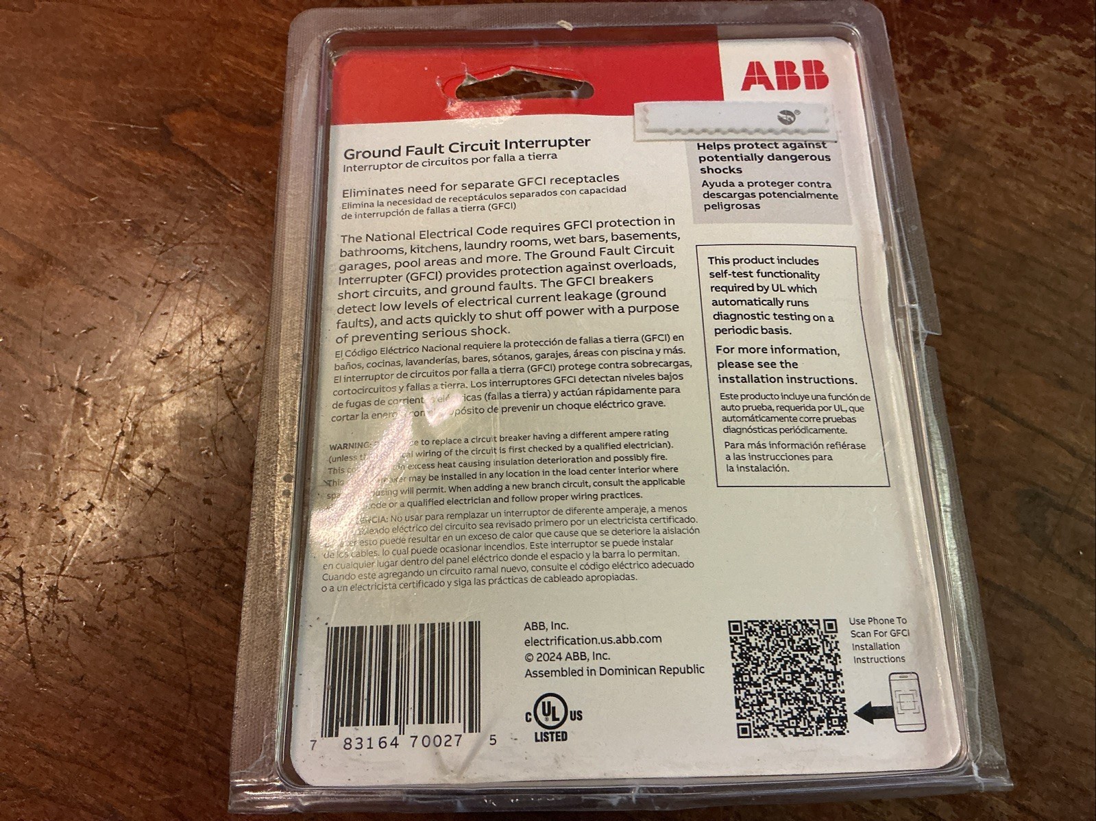 ABB THQL2150GFT2A 50A 240V 2-Pole GFCI W/Self-Test (New)