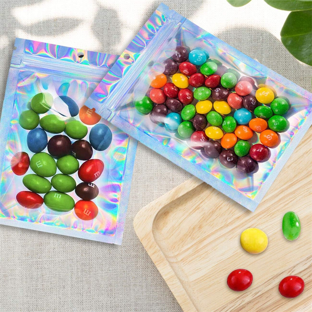 Resealable Smell Proof Bags Clear Ziplock Food Storage Bag Foil Mylar Pouch