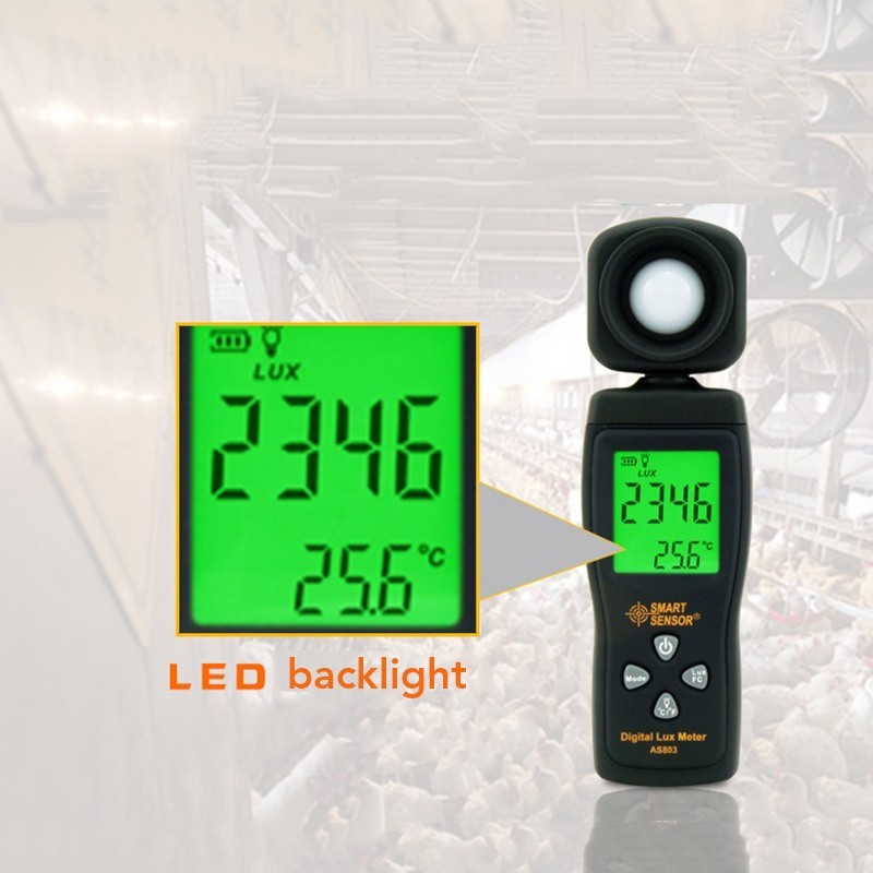 Digital Light Meter Luxmeter Illuminometer Lux/Fc Photometer