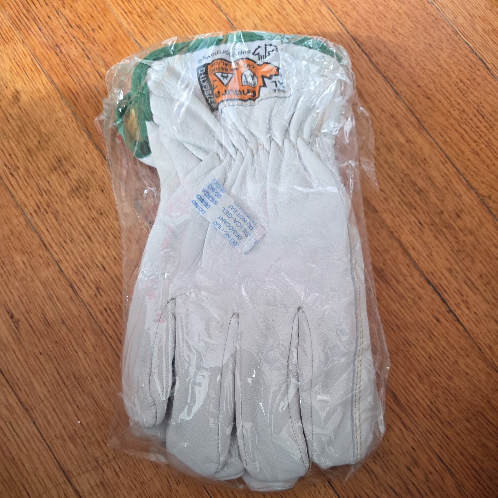 X Large Cut Resistant White Leather Work Gloves Driver one pair of Gloves