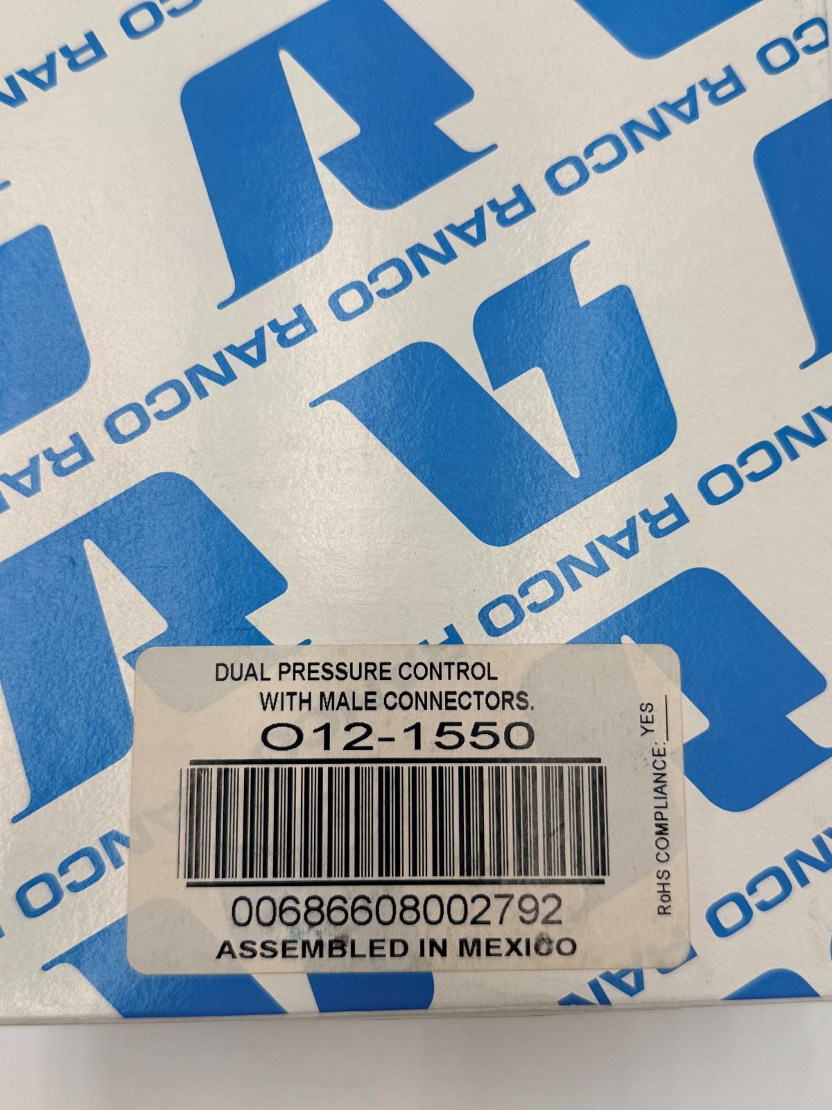 Ranco Dual Pressure Control 012-1550 Automatic