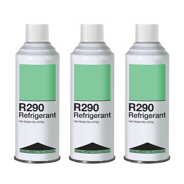 Leak Saver Refrigerant R290 – Upright Liquid Charging Self-Sealing Can – 3 Pack