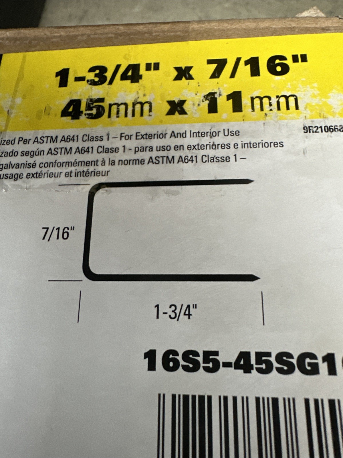 Bostitch 16 gauge 7/16” Crown 1-3/4” Leg Staples, bostitch Staples. 10,080