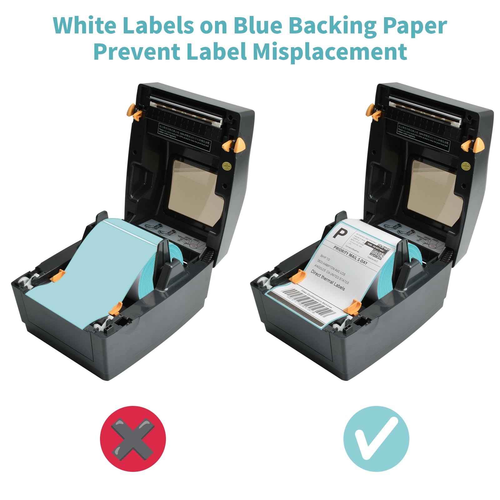 2 Rolls 4×6 Direct Thermal Printer Labels 500 Labels with Zebra, Rollo Label …
