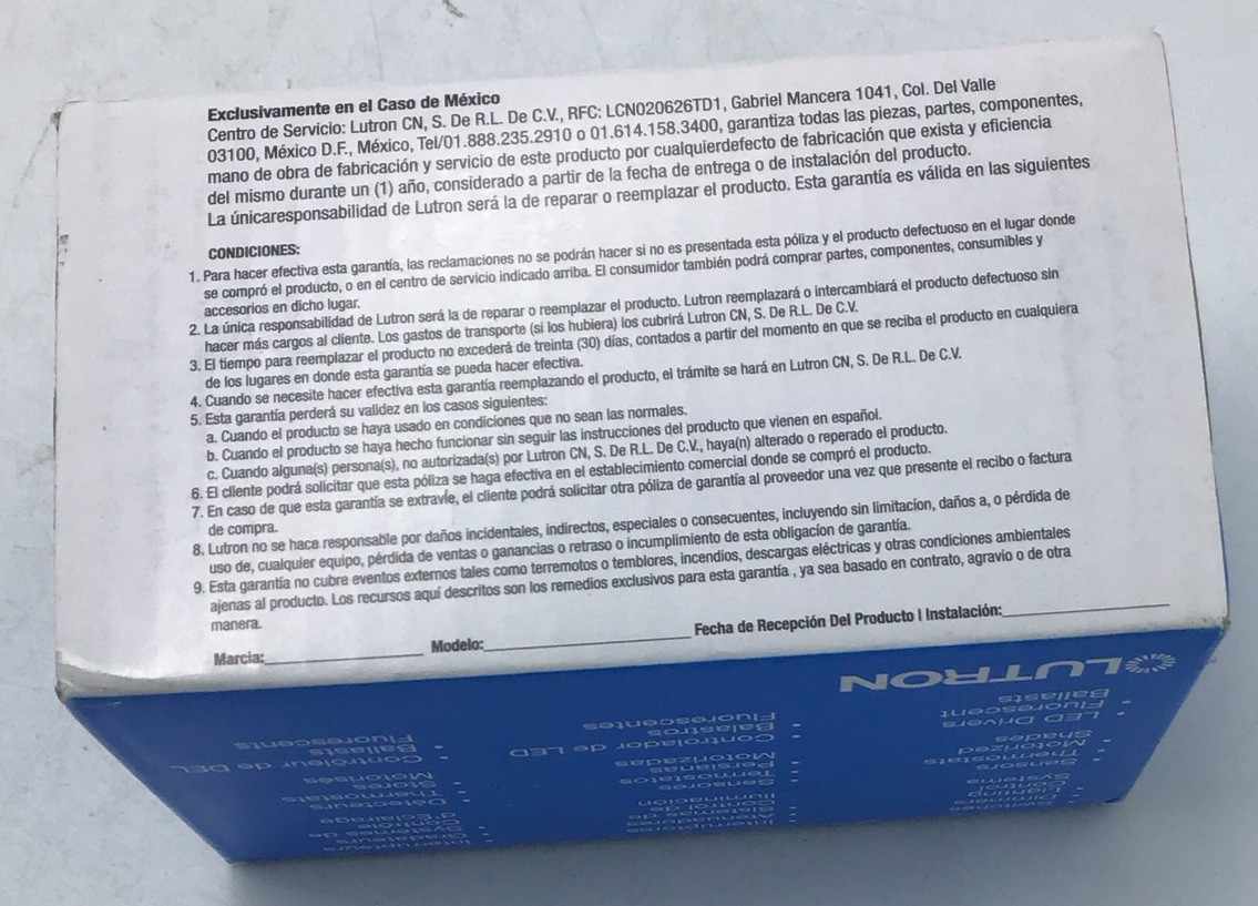 New Lutron CSPS-P1-1-6-WH 12 Volts Plug-in Power Supply Adapter z339