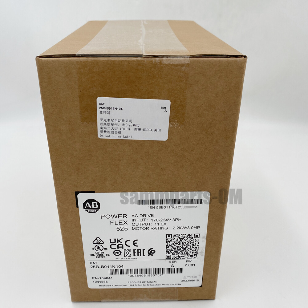Allen-Bradley 25B-B011N104 Ser A PowerFlex 525 AC Drive 3HP 2023 New Sealed TX