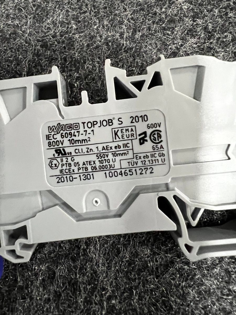WAGO TOPJOB DIN Rail Mount Terminal Blocks 600V 65A 20-6 AWG Qty 25