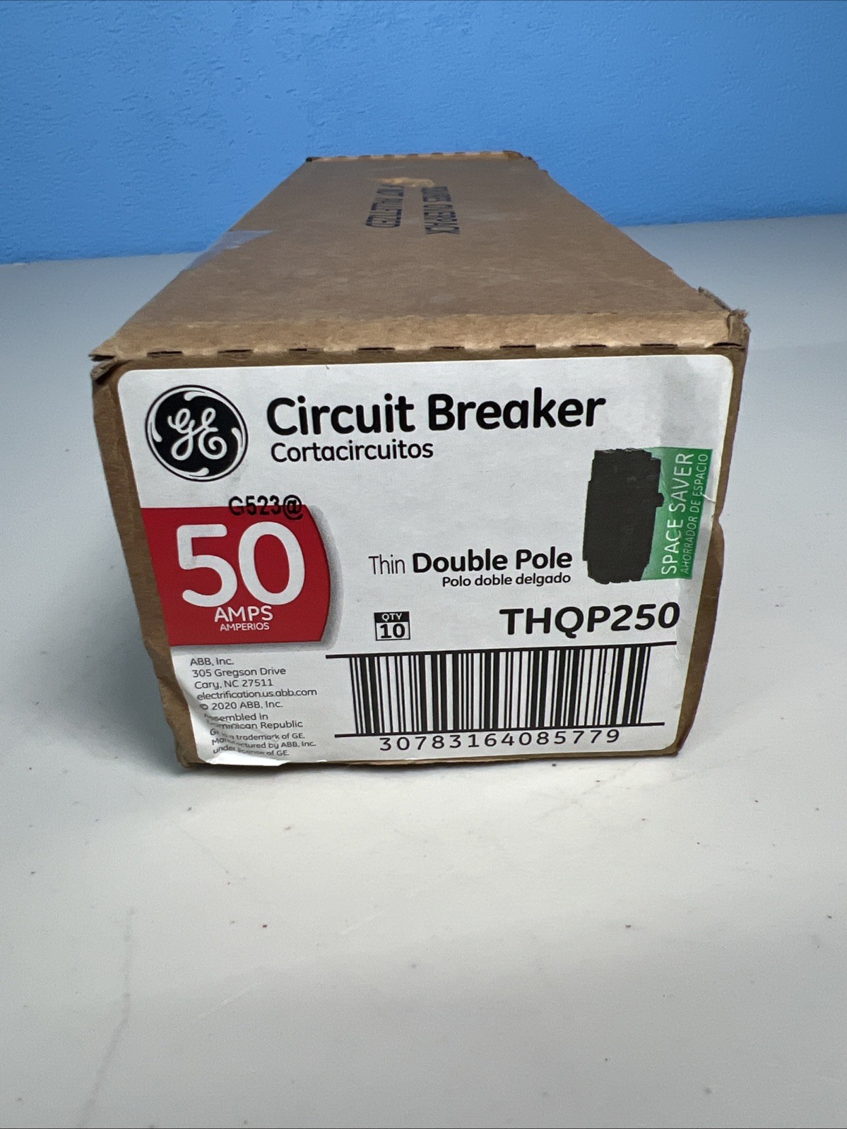 Lot Of 10 New GE Circuit Breaker 50 Amps Thin Double Pole THQP250