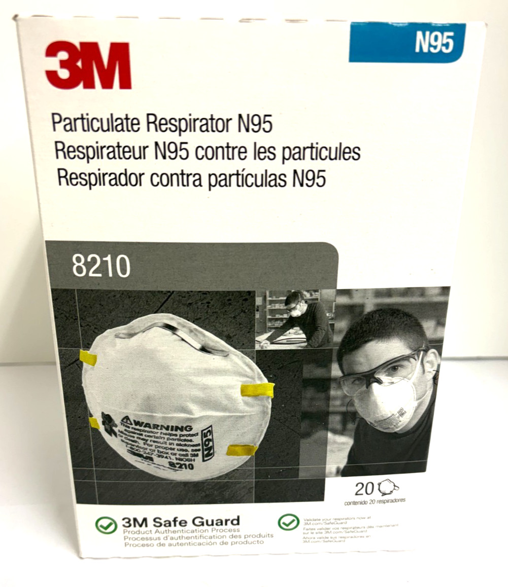3M N95 DUST MASK PARTICLE RESPIRATOR FILTER 8210 – 20 PCS PER BOX