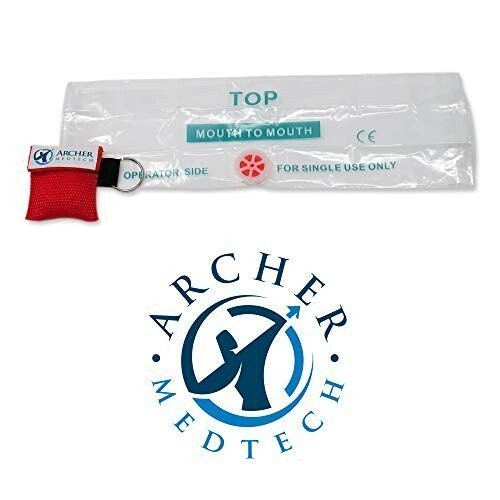 25 pack – Key Ring CPR Mask – Emergency Face Shield with One-way valve
