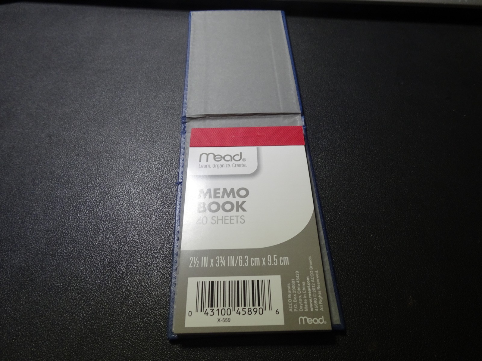 Mead Memo Book, Flip Top, 2 1/2″ x 4 1/4″ + 40 Sheets Memo Pads, Blue