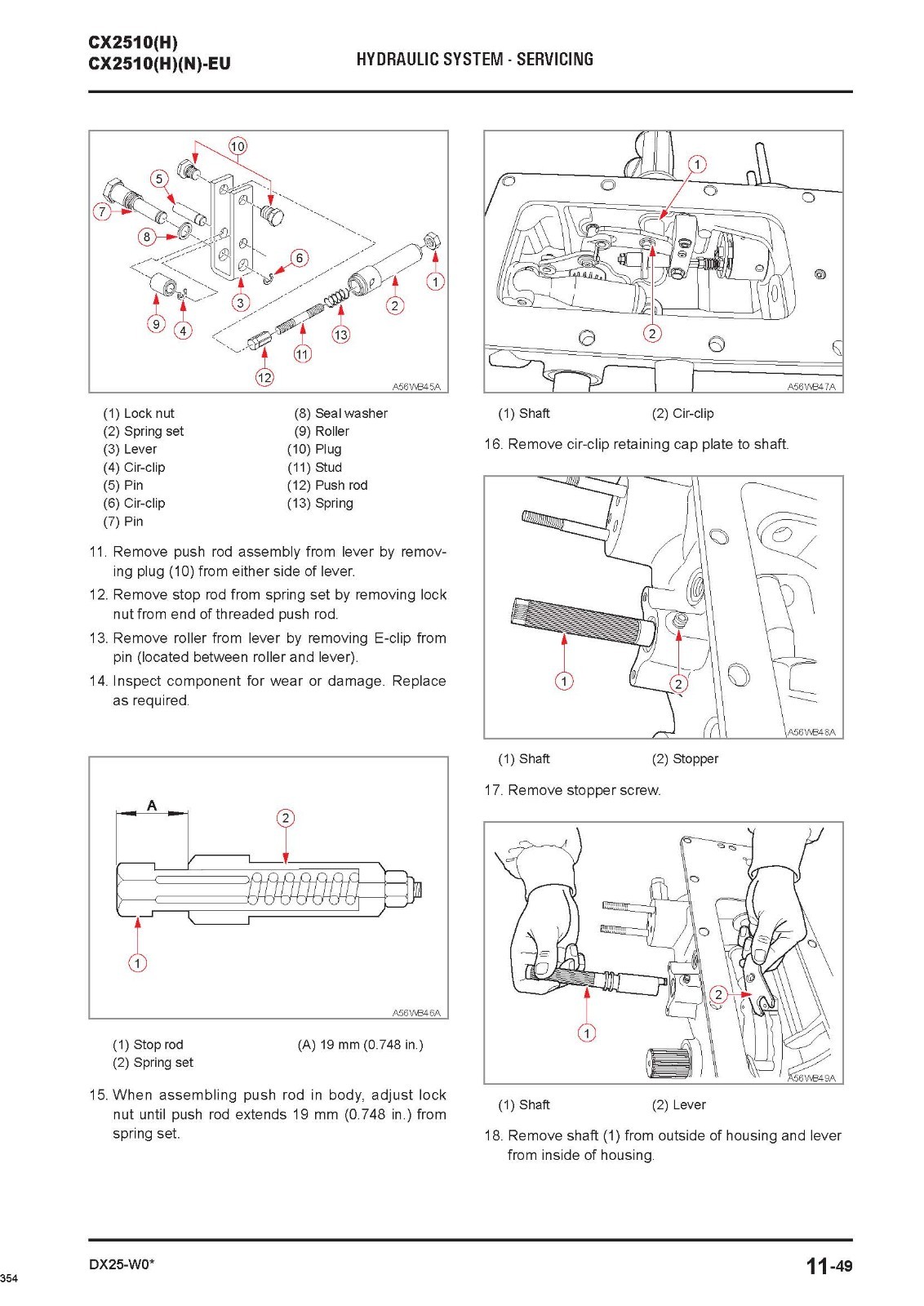 2510 Tractors Workshop Technical Repair Manual Fits Kioti CX2510-H CX2510-H N