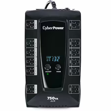 Cyberpower Avrg750lcd Ups System, Line Interactive, Out: 120 V Ac In: 120 V Ac