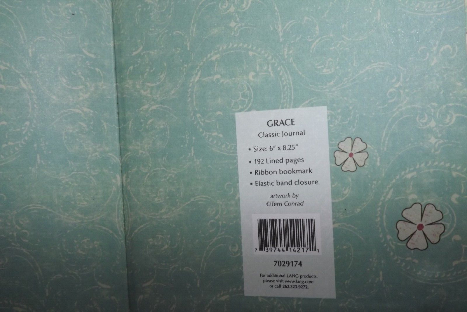 Lang Grace Hard Cover Journal Sz 6″ x 8.25″ 192 Lined Pages Artist Terri Conrad