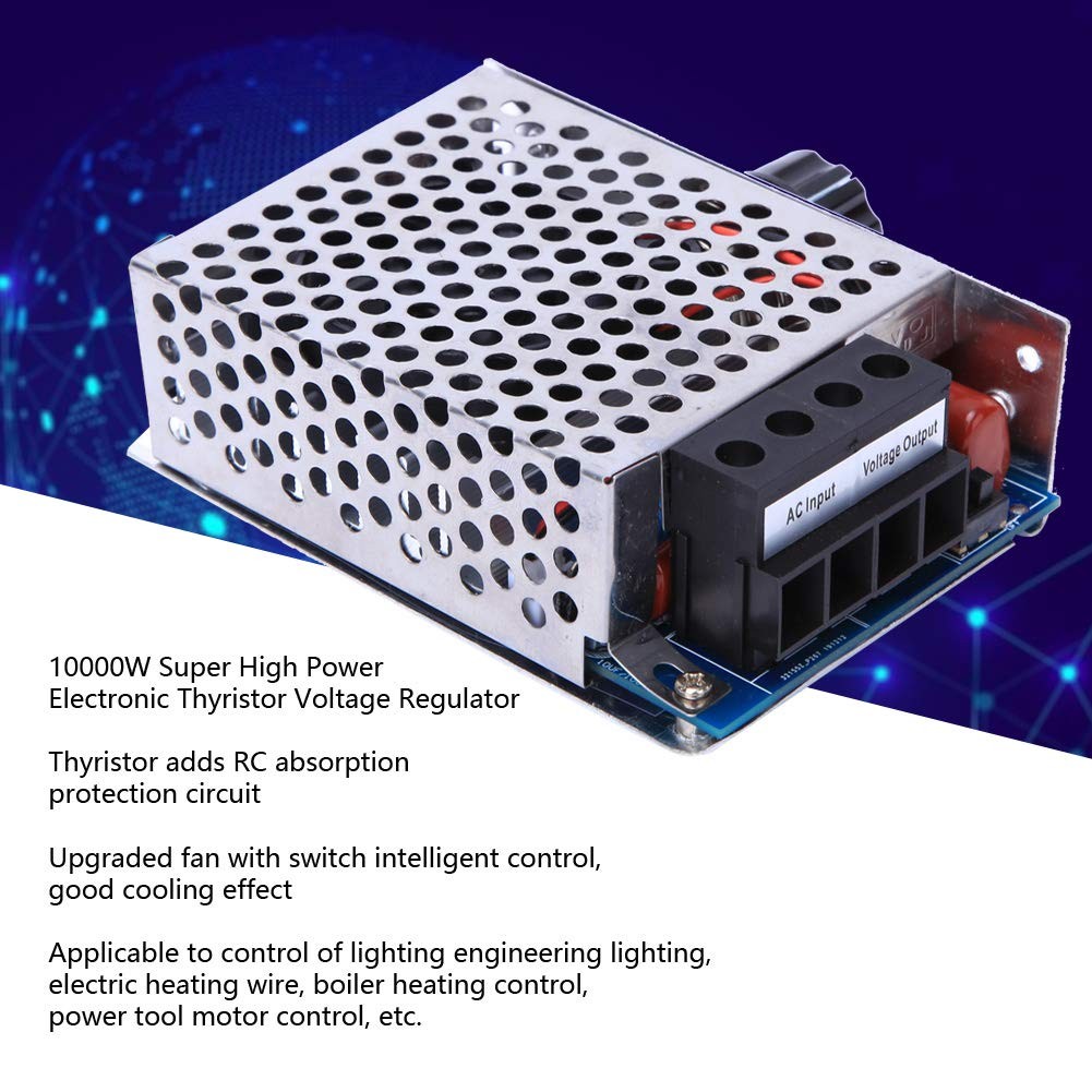 AC 110V/230V 10000W Thyristor Voltage Regulator SCR Electronic Motor Speed