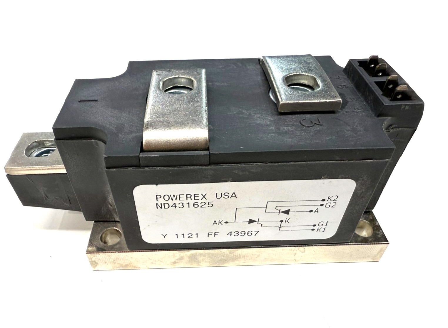 Powerex ND431625 1.6kV 393A SCR Module POW-R-BLOK Chassis Mount