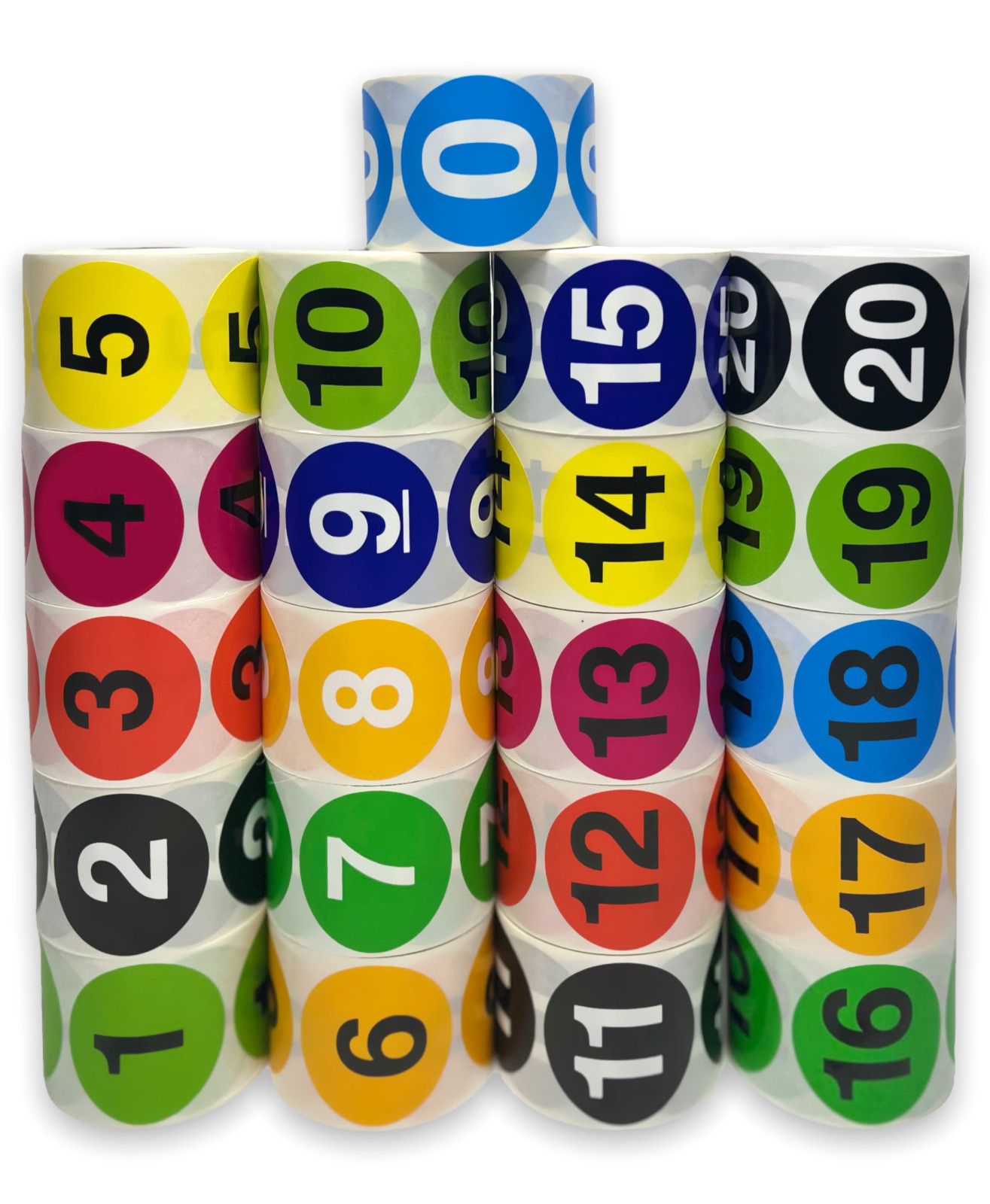 Inventory Control Numbers Labels – Number 7 (Seven) 2″ Peel & Stick 500 Stickers