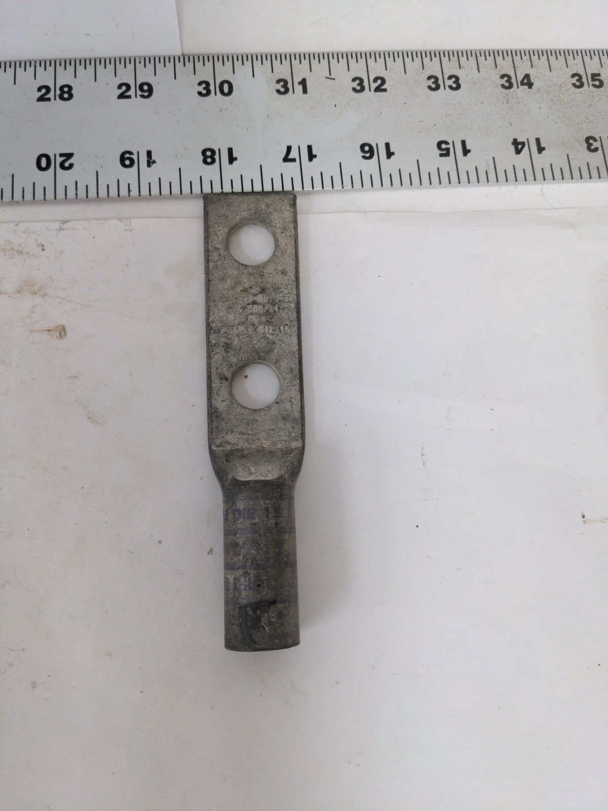 BURNDY 2-HOLE LUG PURPLE DIE 15 YAZV28-2NTC-5X, LOT OF 3