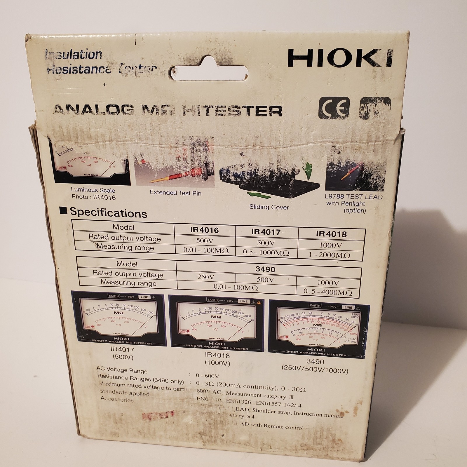 Hioki IR4018-20 Analog Insulation Resistance Tester Single-Range New With Box