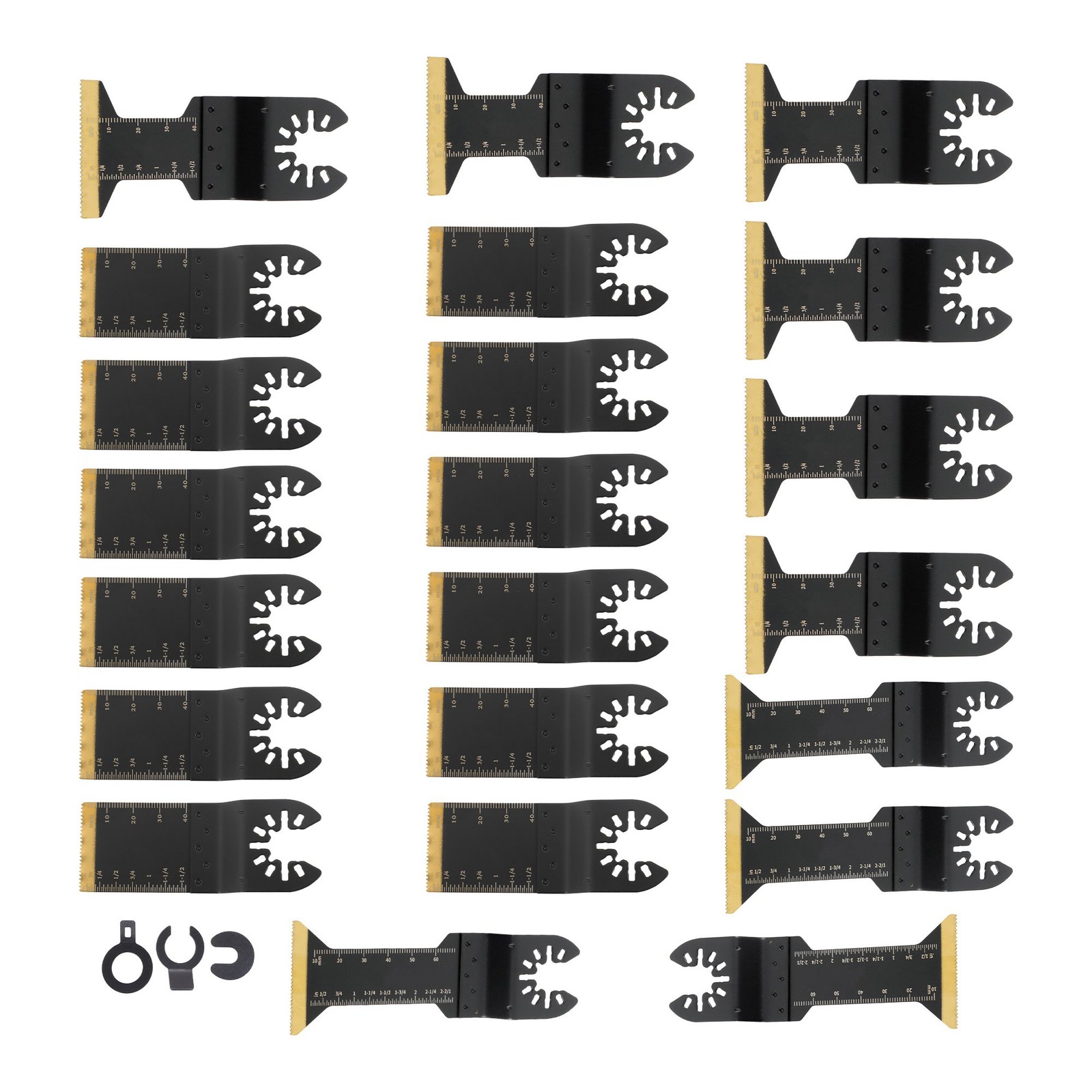 Titanium Oscillating Saw Blades Kit 22 PCS Multitool Cutting Blades for Metal