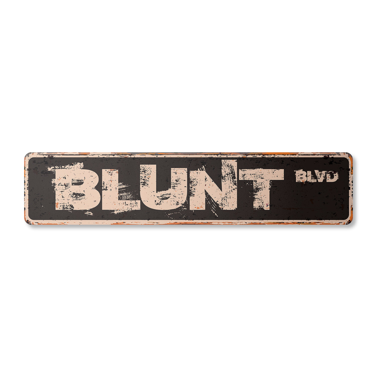 BLUNT BLVD Vintage Street Sign Metal Plastic phillies philly funny pot marijuana