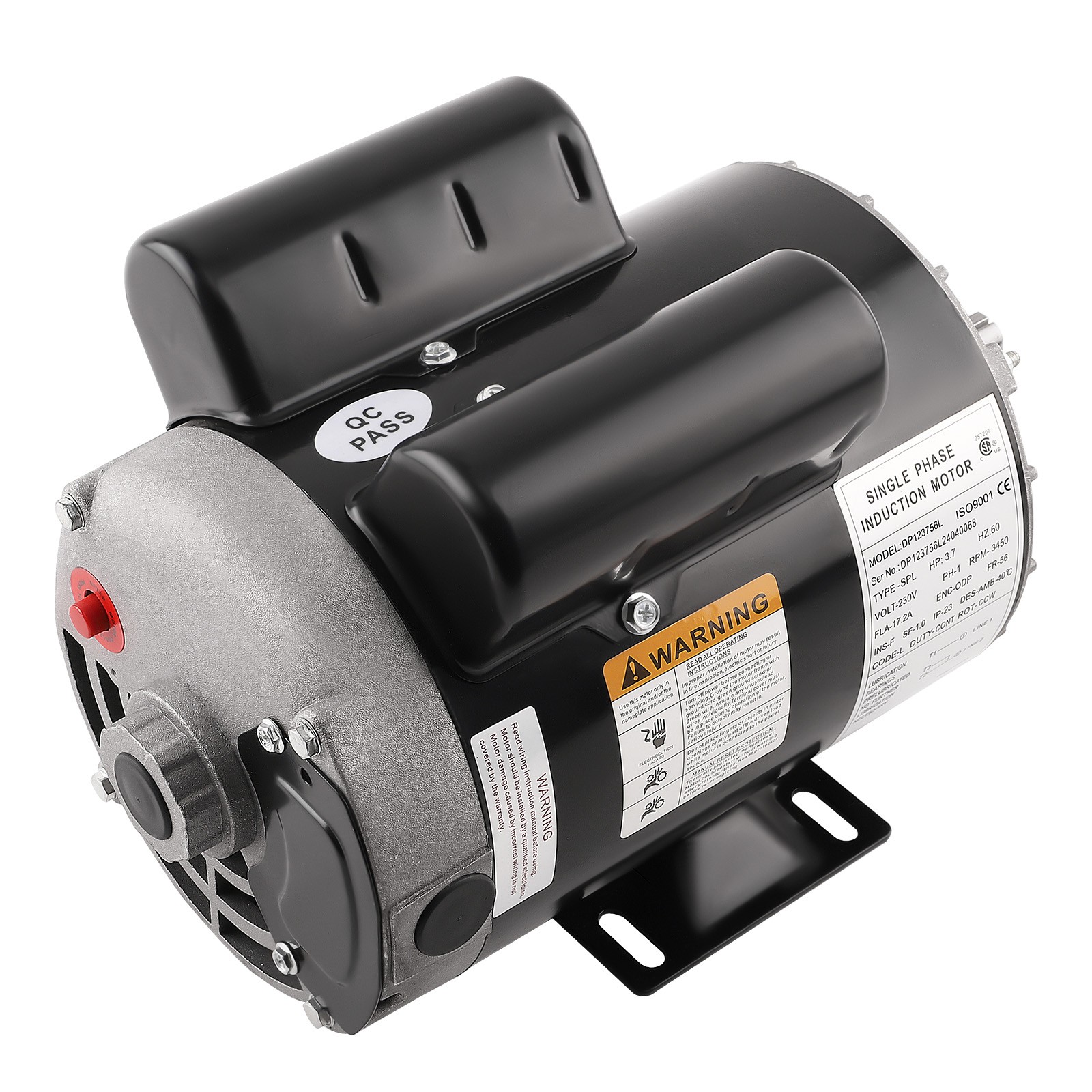 3.7 HP Compressor Duty Motor Replaces Open Drip Proof For General Equipment