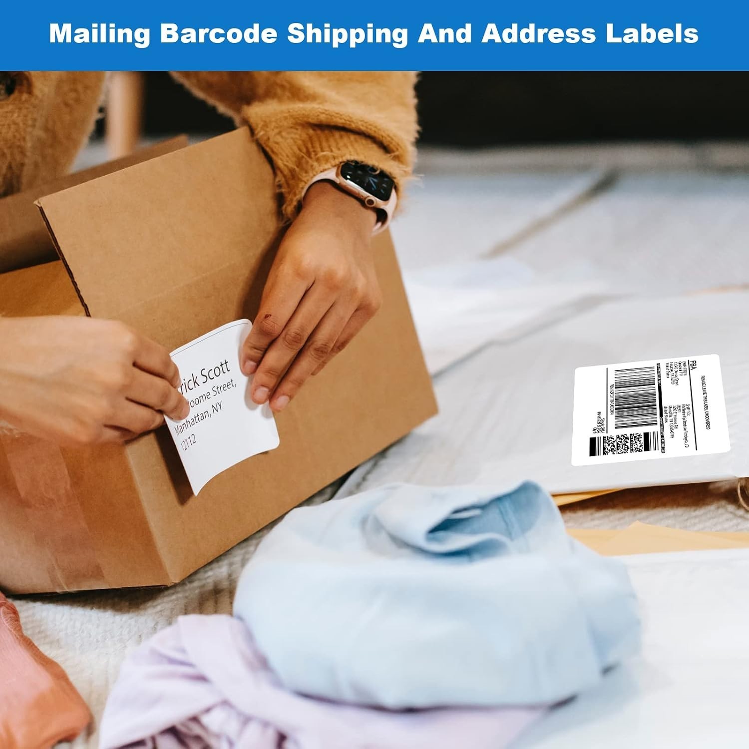 100 Sheets of Self-Adhesive Shipping Labels – 600 Count, 3-1/3″ x 4″