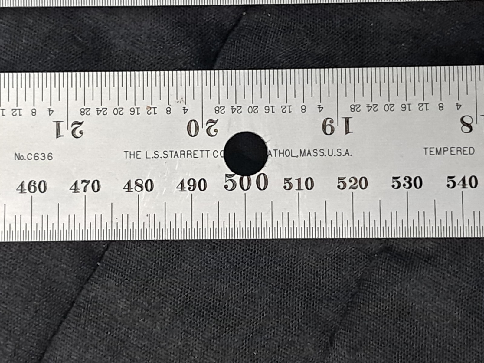 Starrett No. C636-1000 1000mm 39-1/4″ Spring Tempered Steel Rule Machinist Scale