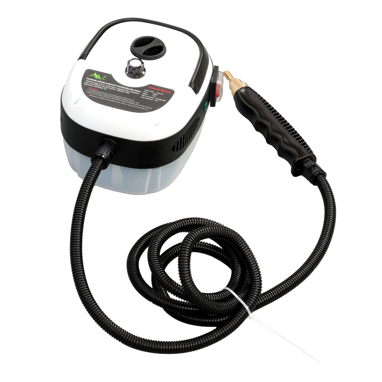 Heavy Pressure Steam Cleaner 2500W 1000ml Tank for Grill&Patio Furniture White